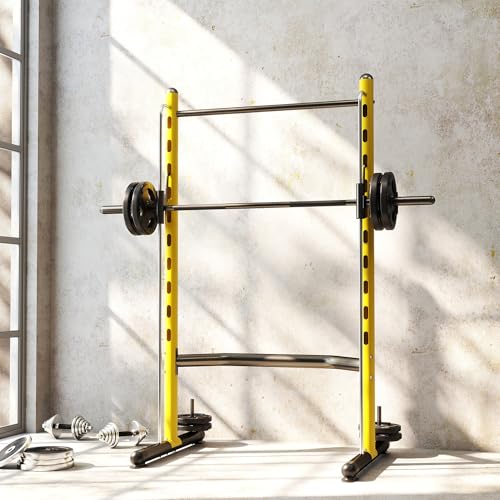 Soozier Squat Rack with Pull-Up Bar, Adjustable Power Rack for Home Gym I377