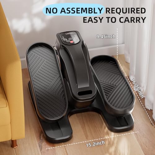 Under Desk Elliptical Machine, Electric Leg Exerciser with Remote, 12 Auto Modes S47192