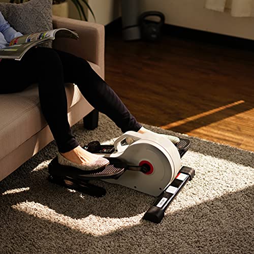 Sunny Health & Fitness Under Desk Elliptical Exerciser, Magnetic, Pink V916
