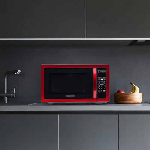 Farberware Countertop Microwave 1000W 1.1 cu ft Black Stainless Steel P5805