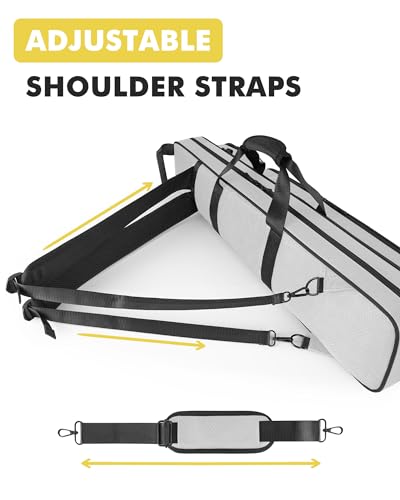 Pool Cue Case 4x5 with Pockets, Soft Padded Billiard Cue Bag A2212