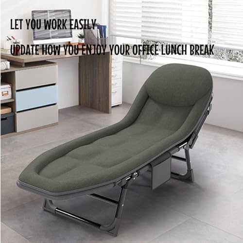 GeRRiT 3 in 1 Folding Camping Cot Bed, 5 Positions Adjustable Lounge Chair X23336