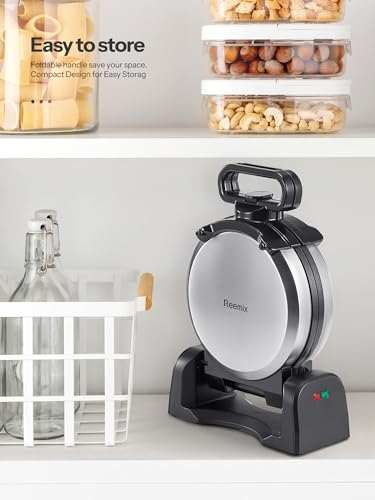 Double Belgian Waffle Maker, 180° Flip, Nonstick, Stainless Steel G6778