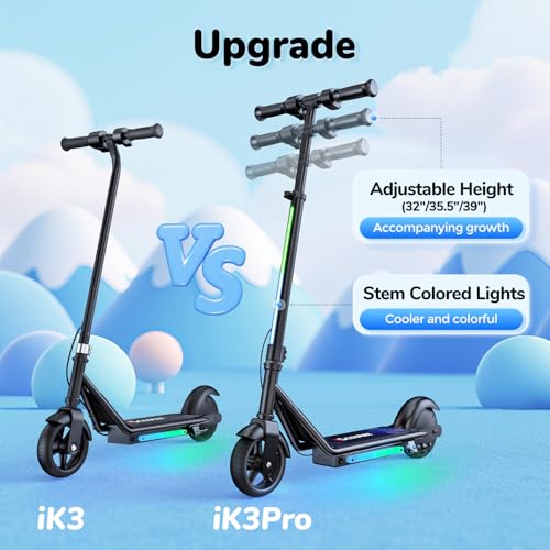 iScooter IK3/IK3Pro Electric Scooter for Kids Ages 6-12, 150W Motor, LED Display G7275