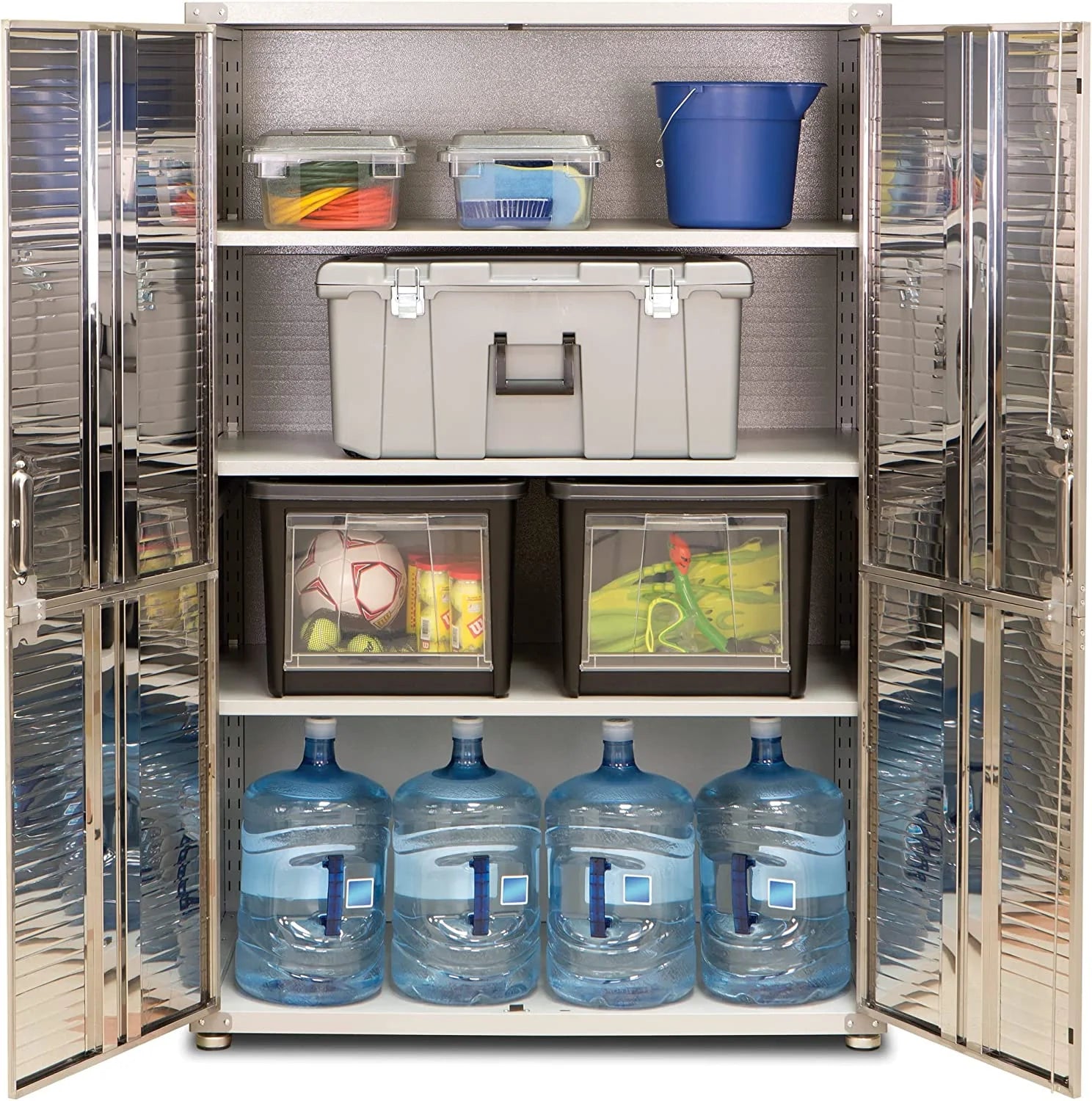 Seville Classics UltraHD Mega Steel Storage Cabinet 48"W x 24"D x 72"H Granite Z96086