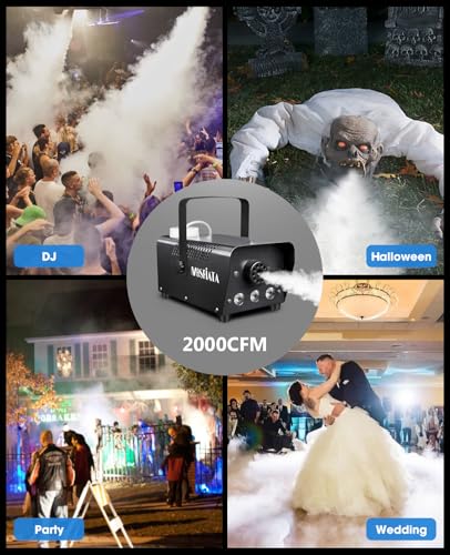 MOSFiATA 600W Fog Machine with RGB LED Lights and Remote Control E8210
