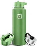 IRON °FLASK Stainless Steel Insulated Water Bottle with 3 Lids, 40 oz U19688