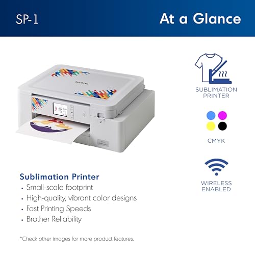 Brother Sublimation Printer with 4-Color Ink Cartridge Set R9817