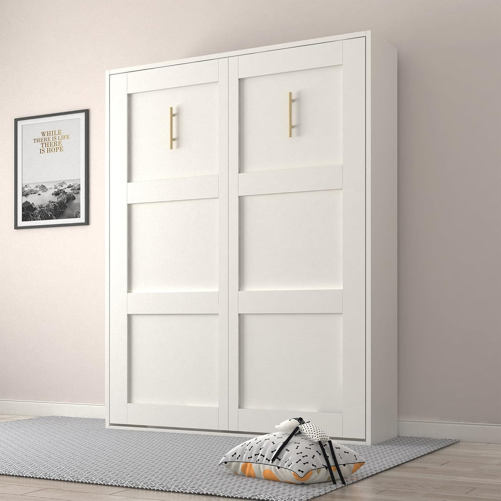Dolonm Modern Design Full Size Vertical Murphy Bed White T5096