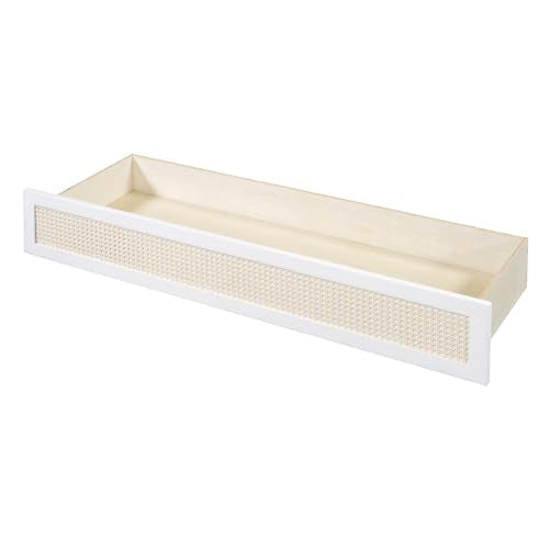 Ball & Cast Queen Size Solid Pine Murphy Bed with Charging Station, White + Walnut P2075
