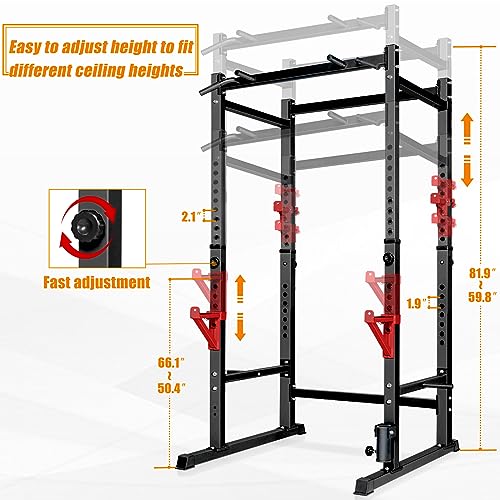 Bongkim Power Rack, Adjustable Squat Stand for Home Gym, 660lb Capacity L49550
