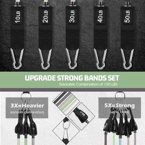 VEICK Resistance Bands with Handles for Home Workout O75059