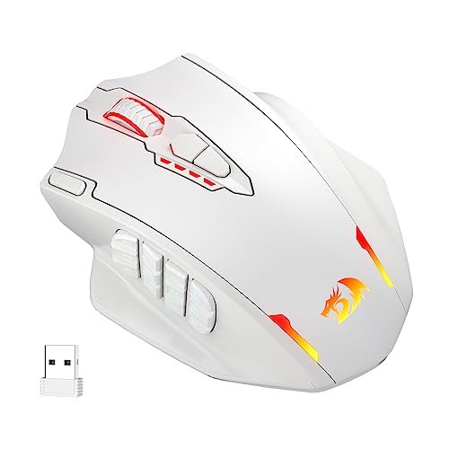 Redragon M908 Impact RGB MMO Gaming Mouse with 12 Side Buttons, 12400 DPI U713989