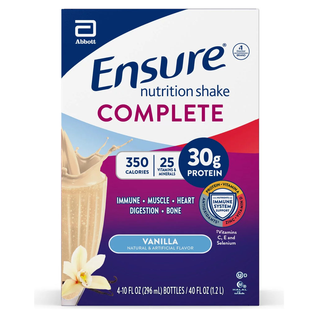 Ensure COMPLETE Nutrition Shake, Vanilla, 30G Protein, 4 Count I5883