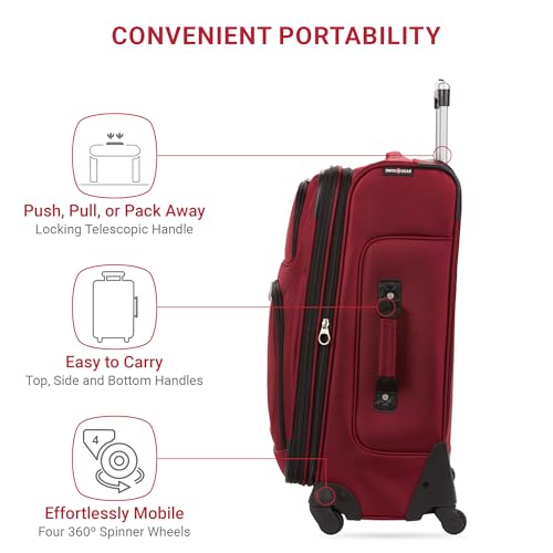 SwissGear Sion Softside Expandable Luggage, Black, 29-Inch C81483