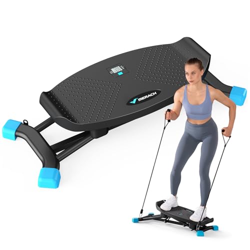 MERACH Balancing Machine for Full Body Workout, Sliding Ski Simulator with Resistance Bands, 300 LBS Loading Capacity Exercise Workout Equipment for Women﻿(Black)
