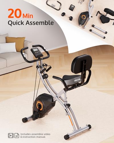 YOSUDA Folding Exercise Bike - Stationary Bike for Home Gym Z504