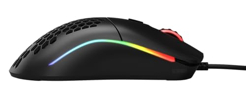 Glorious Model D Wired Gaming Mouse - 68g Honeycomb RGB Ergonomic, Matte White M160012