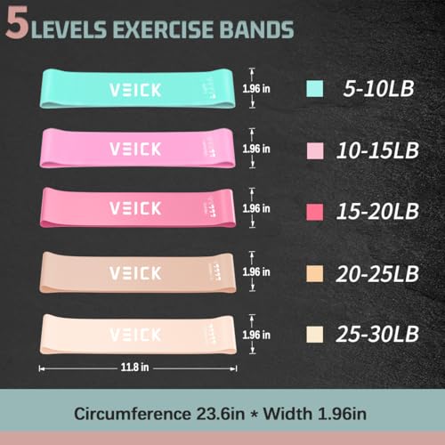 VEICK Resistance Bands with Handles for Home Workout O75059