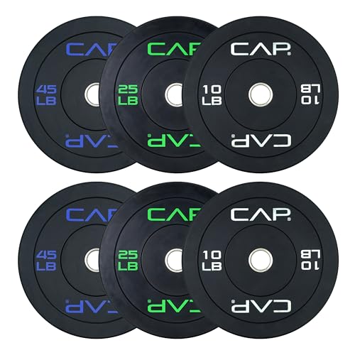CAP Barbell 2-Inch Olympic Bumper Plate Weight Set O371151