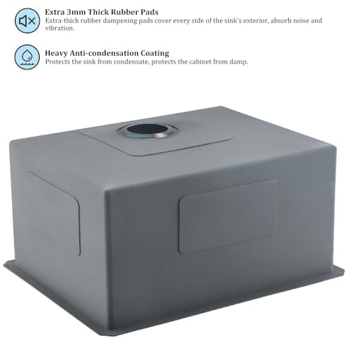 VASOYO Stainless Steel Undermount Laundry Sink 23x18x13 H4912