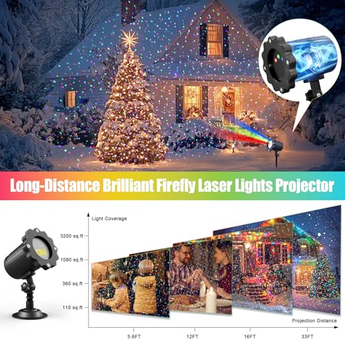 Halloween Christmas Laser Lights Projector Outdoor with Remote Z866