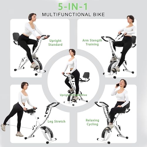 BARWING Foldable Exercise Bike for Home Workout, 350LB Capacity Z9564
