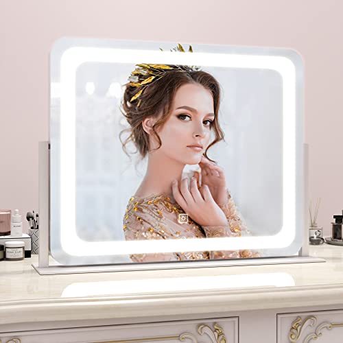 Vanity Mirror with Lights, 12.6"×15" LED Makeup Mirror, Touch Control Dimmable D52089
