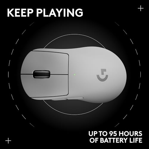 Logitech G PRO X Superlight 2 DEX Wireless Gaming Mouse, 60g, White D21215