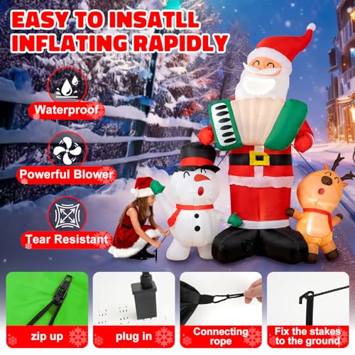 HFO 8 FT Halloween Inflatable Pumpkin Reaper Ghost with LED Lights W411