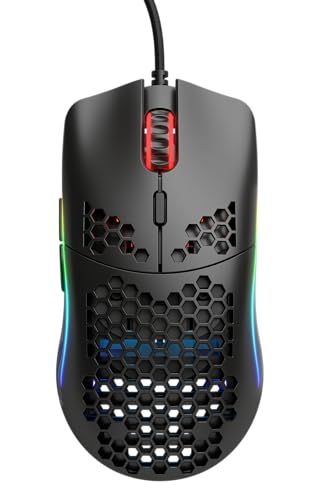 Glorious Model D Wired Gaming Mouse - 68g Honeycomb RGB Ergonomic, Matte White M160012