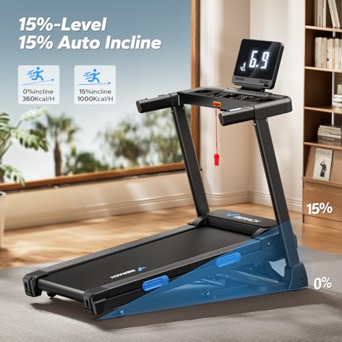 MERACH Foldable Treadmill with Incline, 7.5MPH Quiet for Home M910