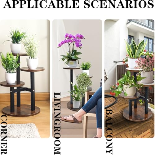 3-Tier Wooden Plant Stand for Indoor Outdoor Flower Pot Display Y623