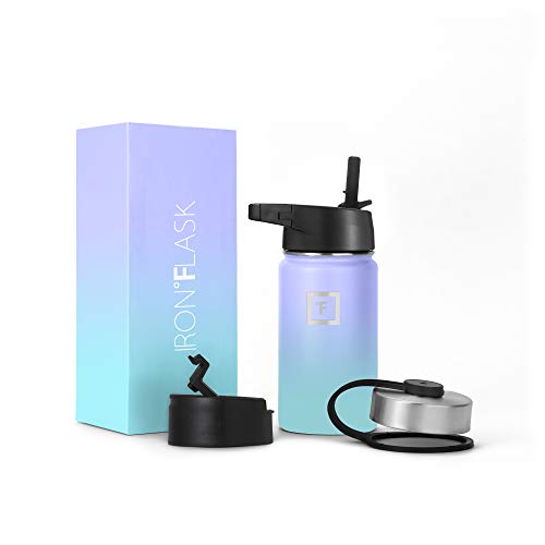 IRON °FLASK Stainless Steel Insulated Water Bottle with 3 Lids, 40 oz U19688