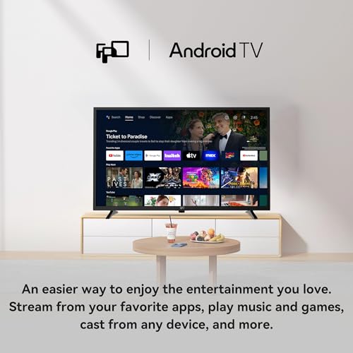 FPD 43 Inch Smart TV Flat Screen Frame LED Television Full HD 1080p Google Cast Built in, Streaming Live Ultra Thin HDR10 Android TV, Bluetooth, Vesa, Hdmi, WiFi (Palette-Series 2025) Y940