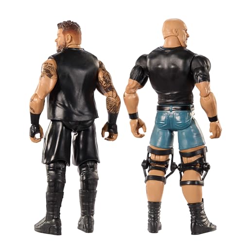 Mattel WWE Main Event Championship Showdown 2-Pack Action Figures, Stone Cold Steve Austin vs Kevin Owens W350846