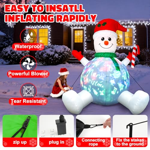 HFO 8 FT Halloween Inflatable Pumpkin Reaper Ghost with LED Lights W411