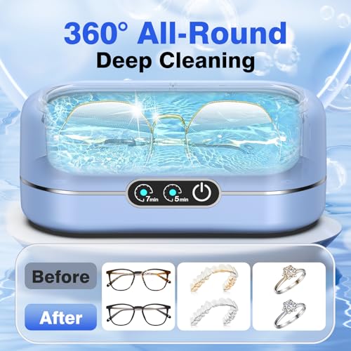 AI Ultrasonic Jewelry Cleaner 50KHz with 304 Stainless Steel Tank M16656