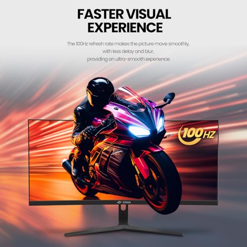 CRUA 30Inch Ultrawide Curved Monitor, 21:9 WFHD 2560x1080P, 100Hz, VA Panel, Black Y8772