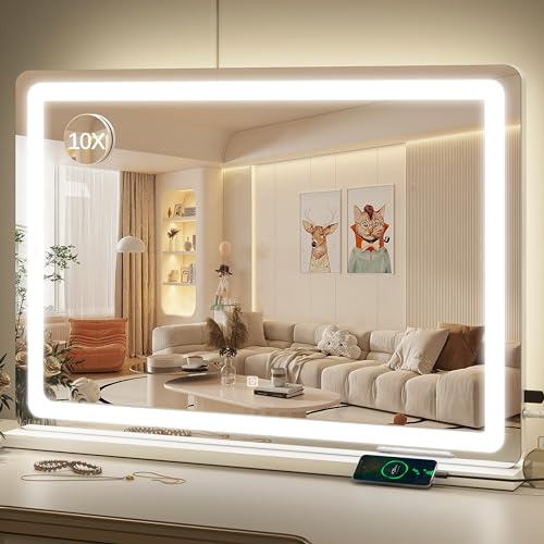 Vanity Mirror with Lights, 12.6"×15" LED Makeup Mirror, Touch Control Dimmable D52089