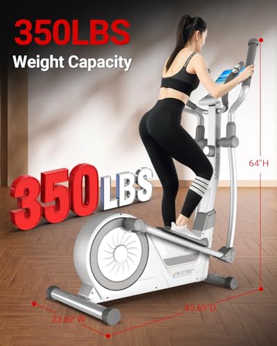 HARISON Elliptical Machine for Home, 350 LBS Capacity, Magnetic Resistance with Bluetooth D897592
