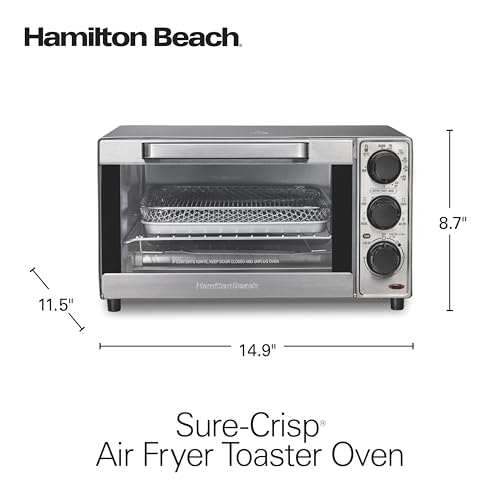 Hamilton Beach Sure-Crisp Air Fryer Toaster Oven Combo, Stainless Steel (31403) Z50563