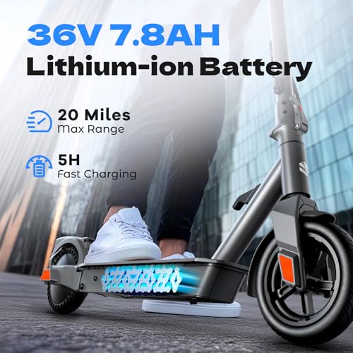 SISIGAD Electric Scooter for Adults, 10" Tires, 600W Motor, 22 MPH, 30 Miles Range, Foldable O1563