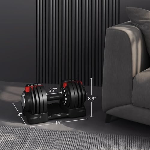 Yaheetech Adjustable Dumbbell Set with Anti-Slip Handle for Home Gym J871148