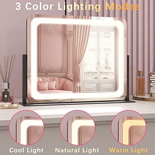 Vanity Mirror with Lights, 12.6"×15" LED Makeup Mirror, Touch Control Dimmable D52089