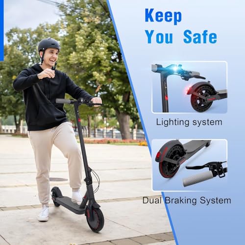 350W Adult Electric Scooter with 8.5" Solid Tires and Dual Braking System V200