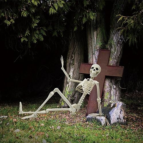 UMEELR 5.9FT Poseable Life Size Skeleton for Halloween Decoration B873000
