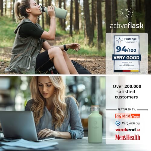 Active Flask 18/32 oz Stainless Steel Insulated Water Bottle with Straw P203