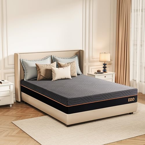 EGOHOME 14 Inch King Size Memory Foam Mattress, Cooling Copper Gel, Medium Firm L623776