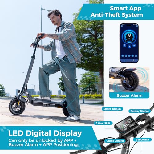 Electric Scooter 1000W Motor 28 MPH Foldable for Adults P648726